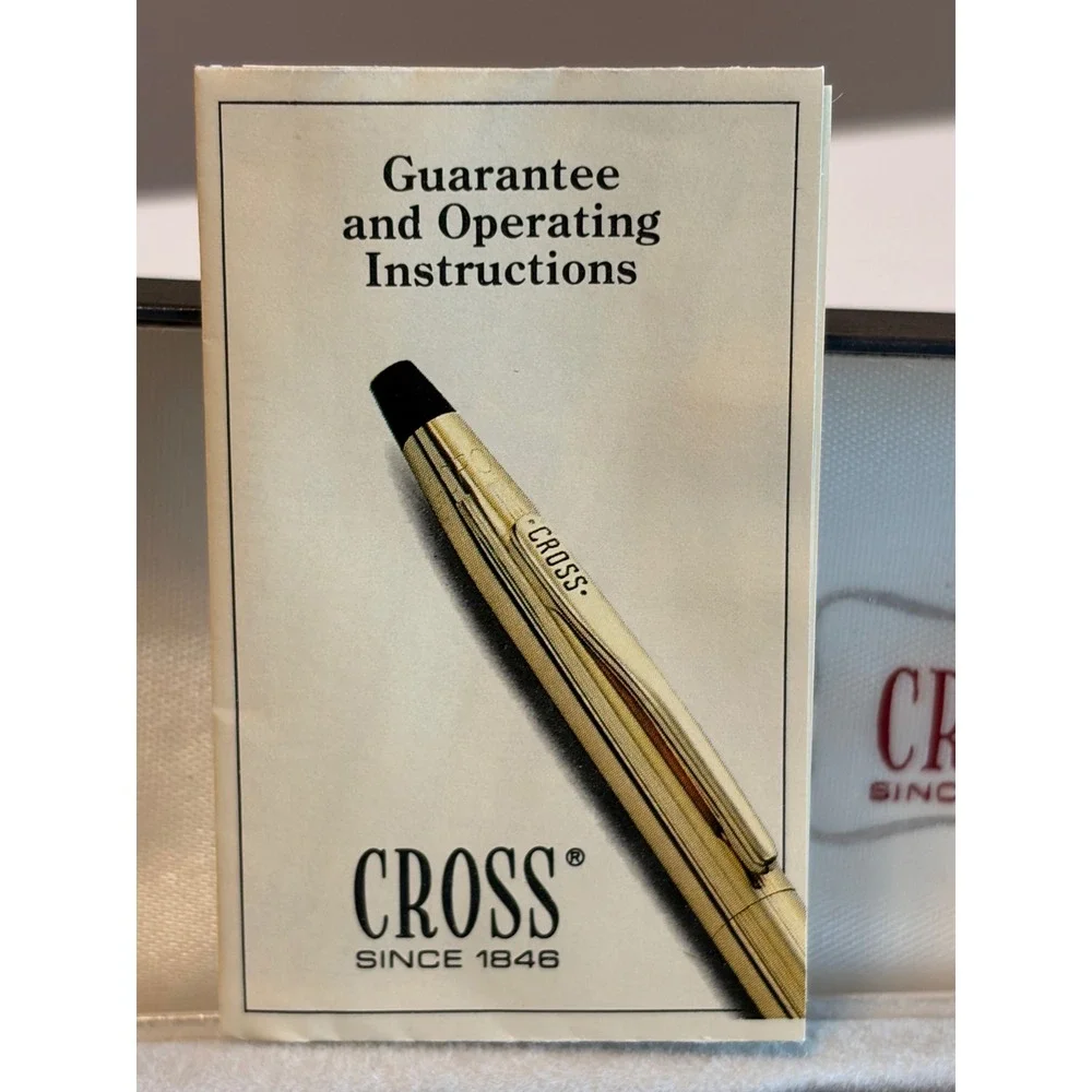 Vintage Cross Century Lustrous Chrome Pen and Pencil Set Original Box AS IS